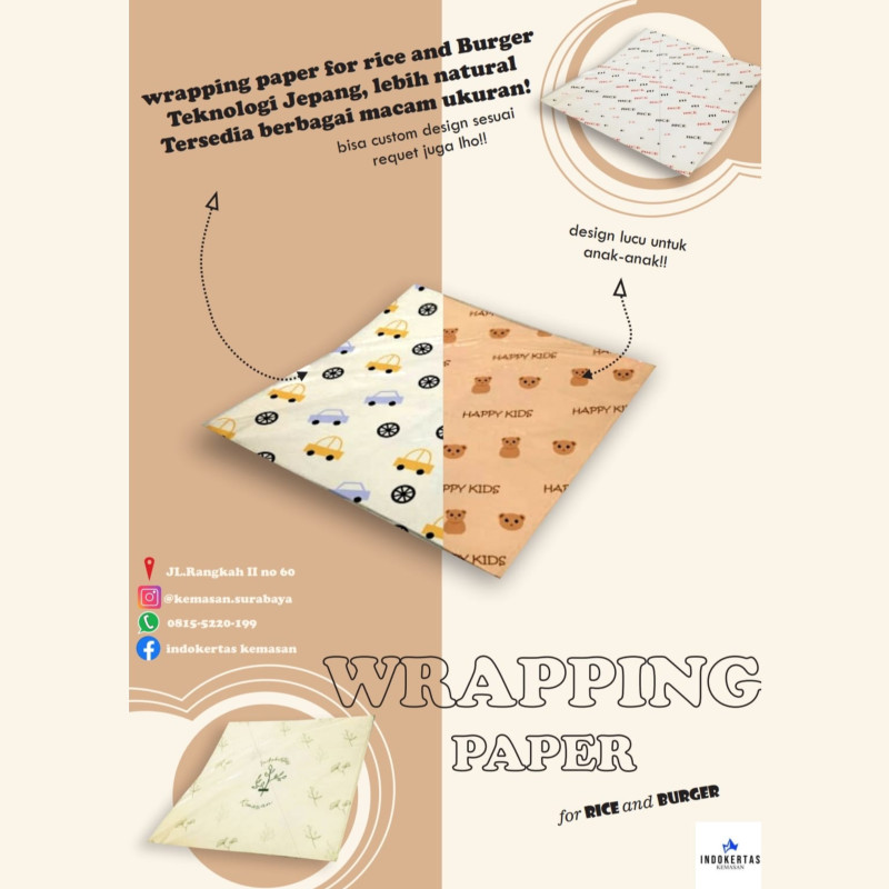 Wrapping Paper desain anak-anak