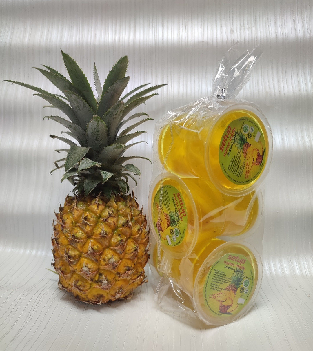 manisan basah (setup) nanas batu (nanas madu)