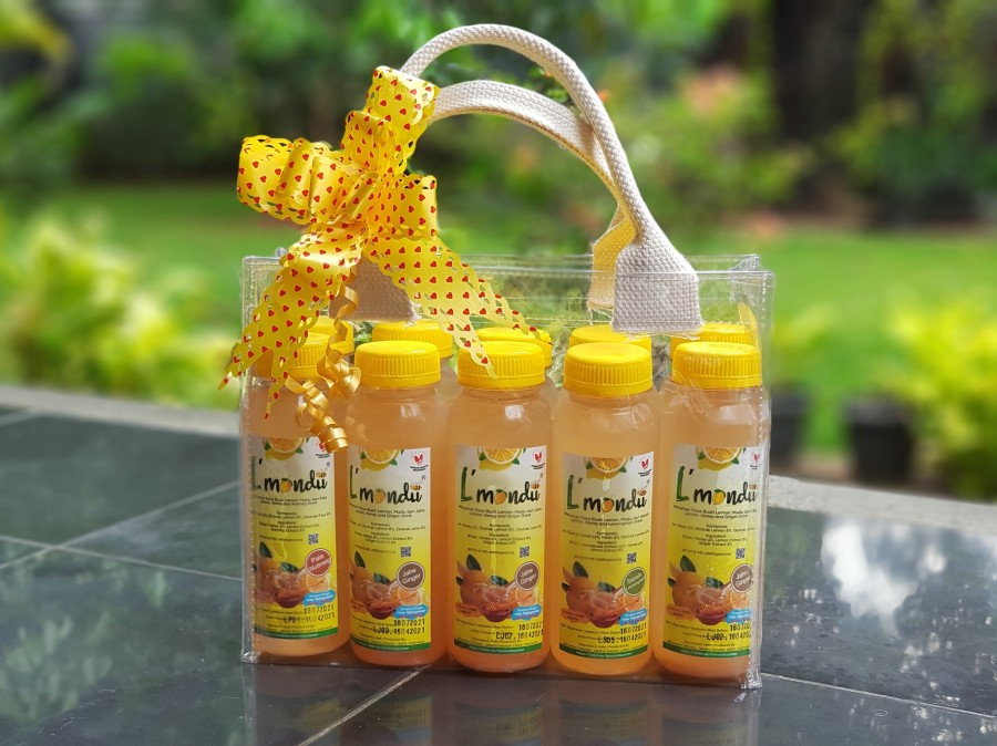 Hampers Bingkisan Parcel Hadiah Mix Rasa 10 botol @250 ml Totebag Transparan